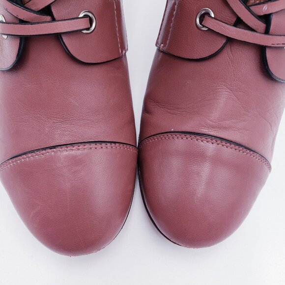 Stuart Weitzman Veruka Leather Lace Up Combat Boots Size 7.5 - Picture 7 of 10